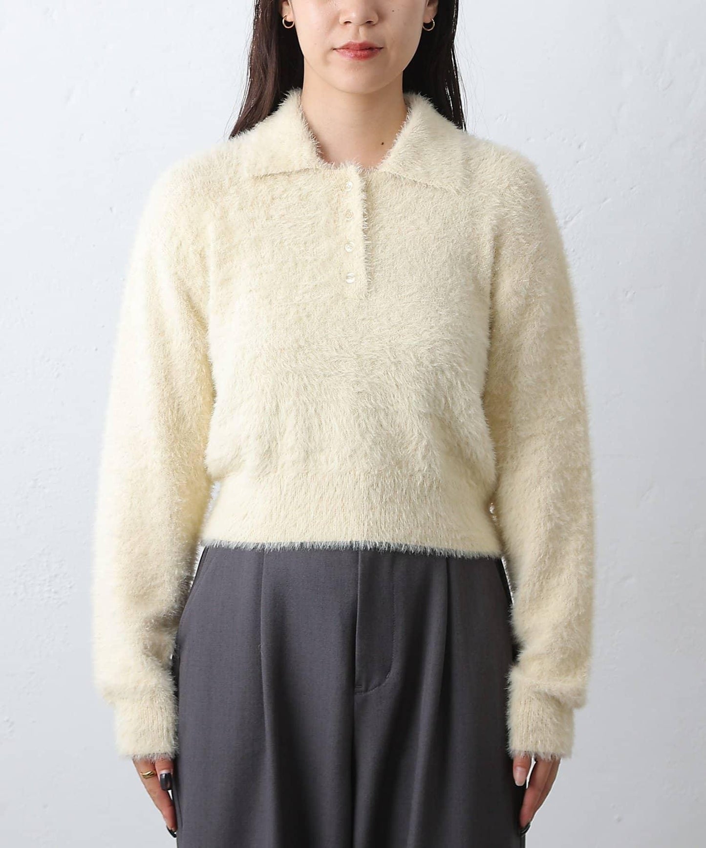 【PIKO企畫/】長絨毛針織POLO衫