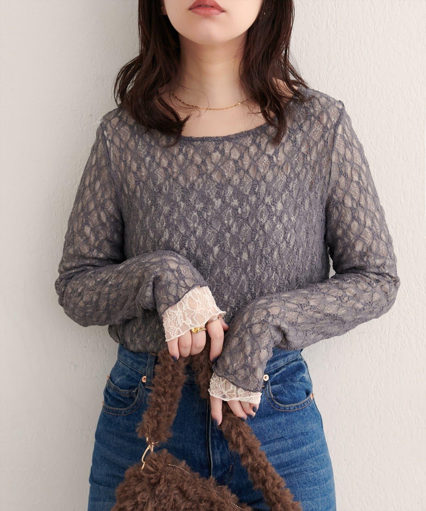 可雙面穿蕾絲上衣