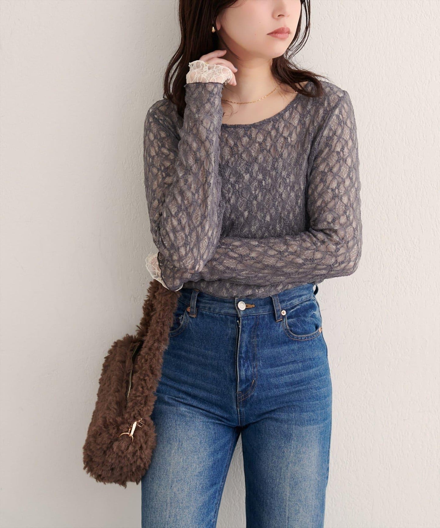 可雙面穿蕾絲上衣