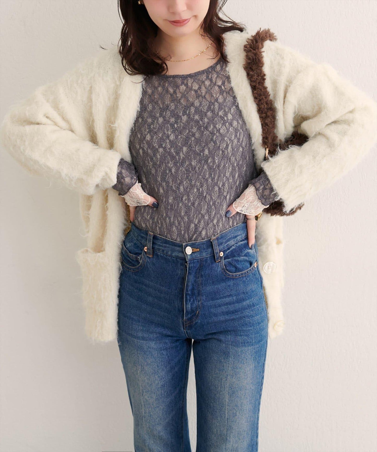 可雙面穿蕾絲上衣