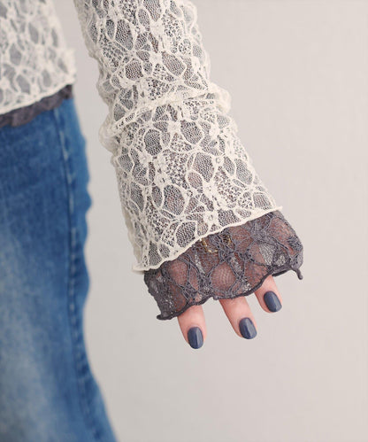 可雙面穿蕾絲上衣