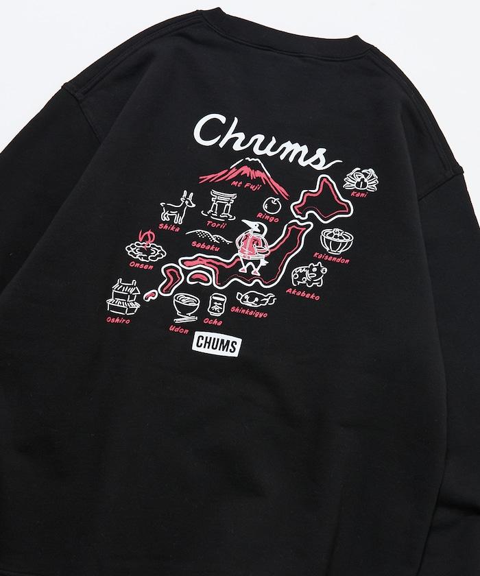 CHUMS×FREAK'S STORE 聯名刺繡夾克風格布比鳥背部印花圓領衛衣