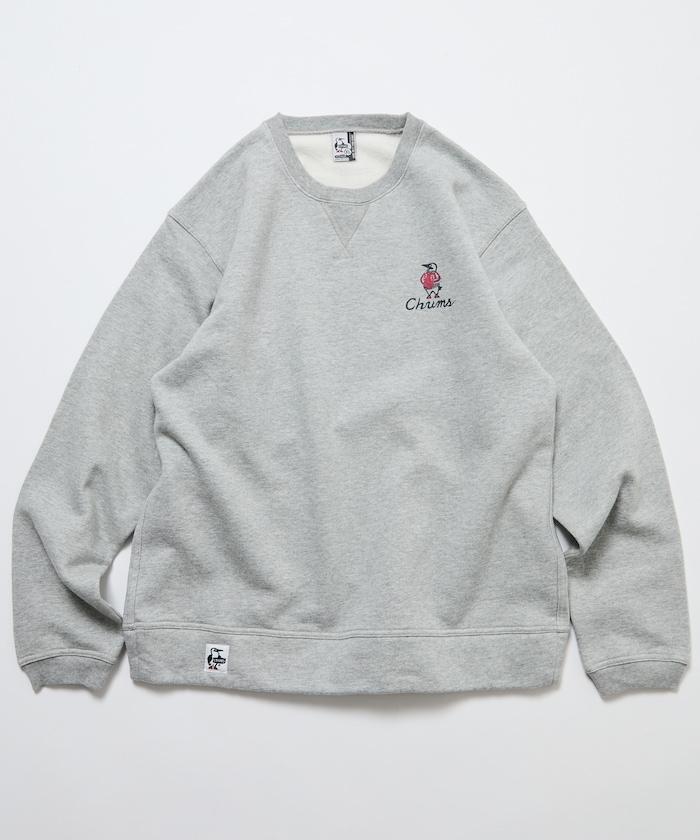 CHUMS×FREAK'S STORE 聯名刺繡夾克風格布比鳥背部印花圓領衛衣