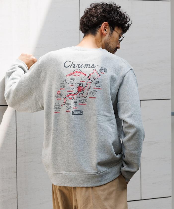 CHUMS×FREAK'S STORE 聯名刺繡夾克風格布比鳥背部印花圓領衛衣