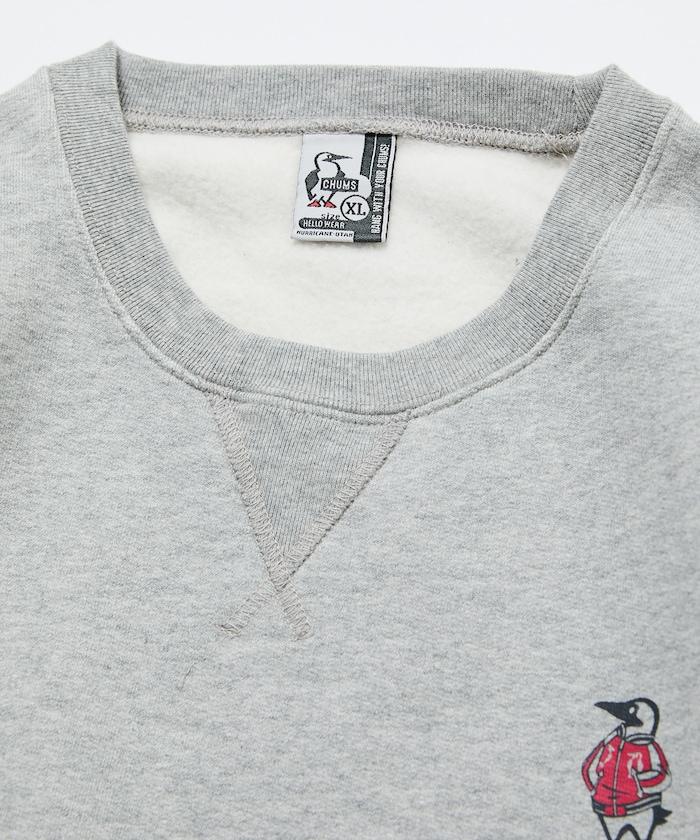 CHUMS×FREAK'S STORE 聯名刺繡夾克風格布比鳥背部印花圓領衛衣