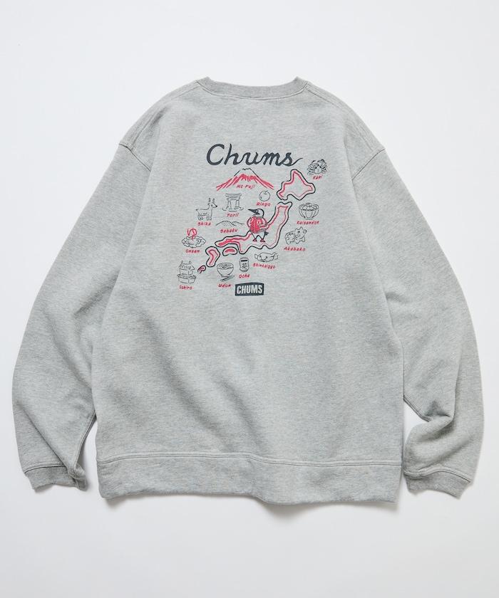 CHUMS×FREAK'S STORE 聯名刺繡夾克風格布比鳥背部印花圓領衛衣