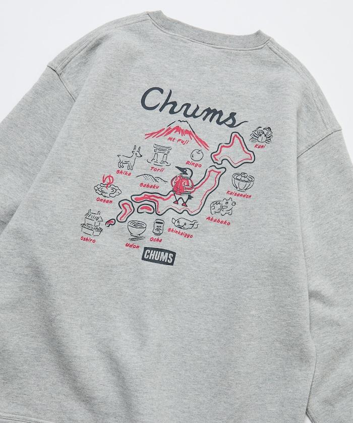 CHUMS×FREAK'S STORE 聯名刺繡夾克風格布比鳥背部印花圓領衛衣
