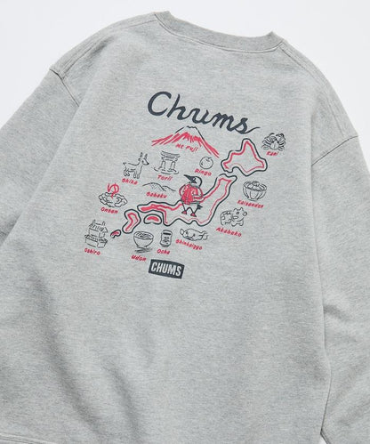 CHUMS×FREAK'S STORE 聯名刺繡夾克風格布比鳥背部印花圓領衛衣