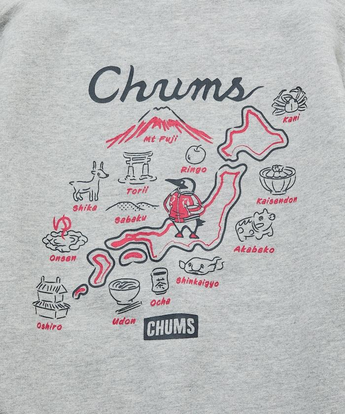 CHUMS×FREAK'S STORE 聯名刺繡夾克風格布比鳥背部印花圓領衛衣