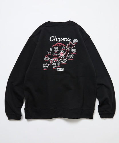 CHUMS×FREAK'S STORE 聯名刺繡夾克風格布比鳥背部印花圓領衛衣