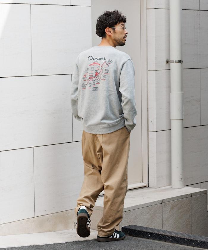 CHUMS×FREAK'S STORE 聯名刺繡夾克風格布比鳥背部印花圓領衛衣