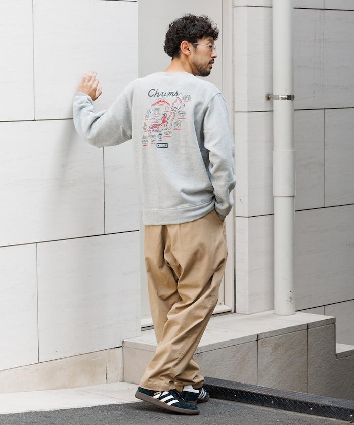 CHUMS×FREAK'S STORE 聯名刺繡夾克風格布比鳥背部印花圓領衛衣