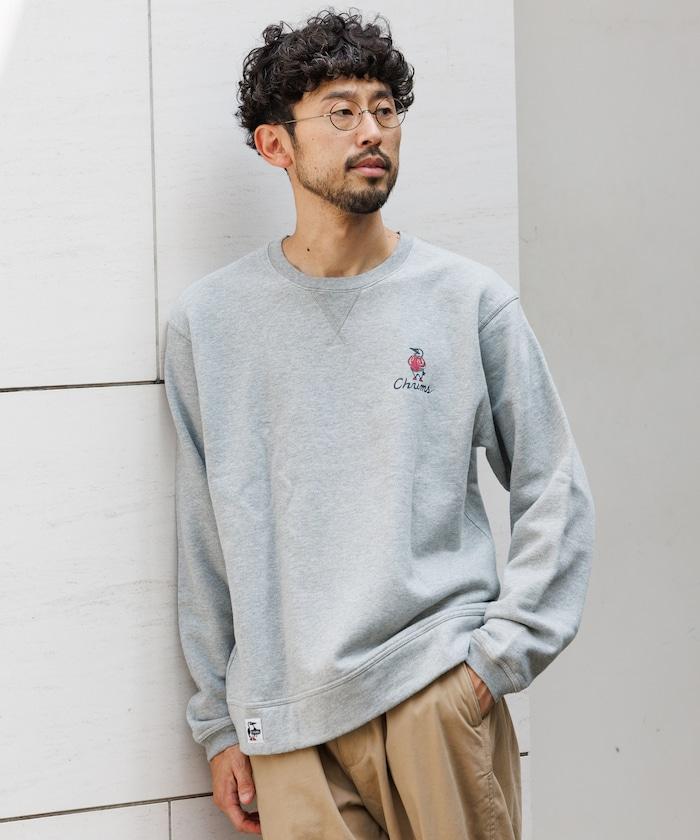 CHUMS×FREAK'S STORE 聯名刺繡夾克風格布比鳥背部印花圓領衛衣