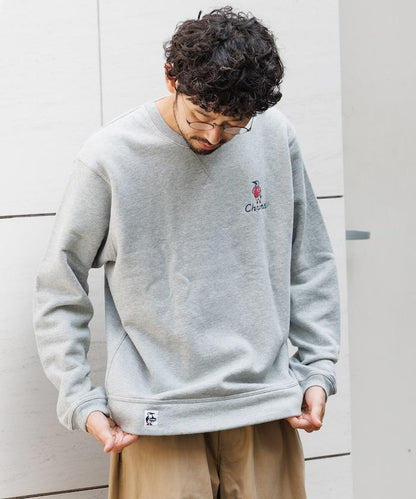 CHUMS×FREAK'S STORE 聯名刺繡夾克風格布比鳥背部印花圓領衛衣