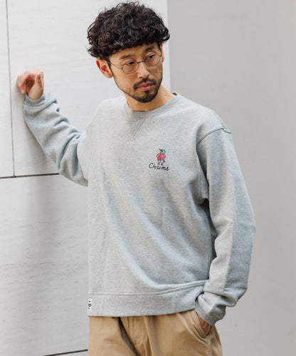 CHUMS×FREAK'S STORE 聯名刺繡夾克風格布比鳥背部印花圓領衛衣