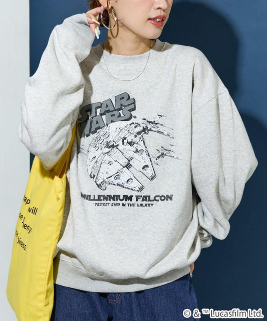 STAR WARS / スター・ウォーズ ビンテージ風 加工 フロント プリント（スウェット）【限定展開】