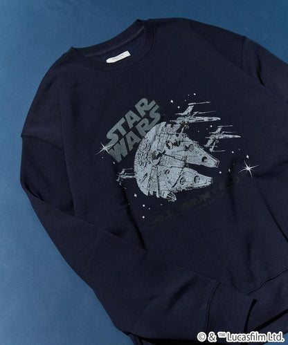 STAR WARS / スター・ウォーズ ビンテージ風 加工 フロント プリント（スウェット）【限定展開】