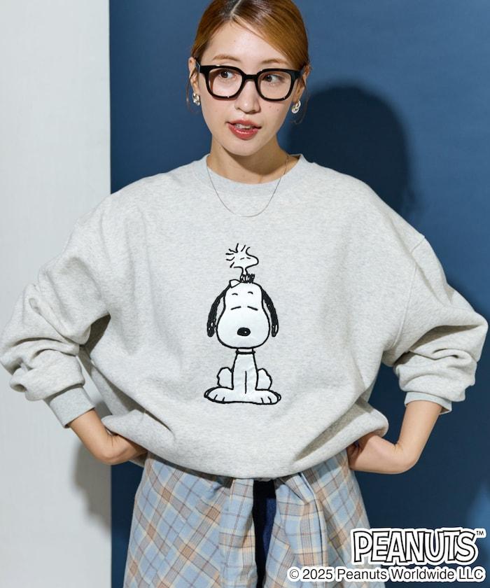 《史努比》緞面刺繡衛衣