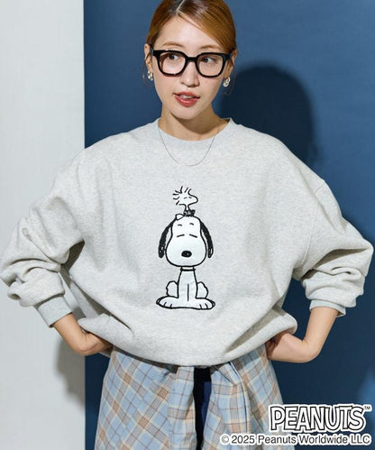 《史努比》緞面刺繡衛衣