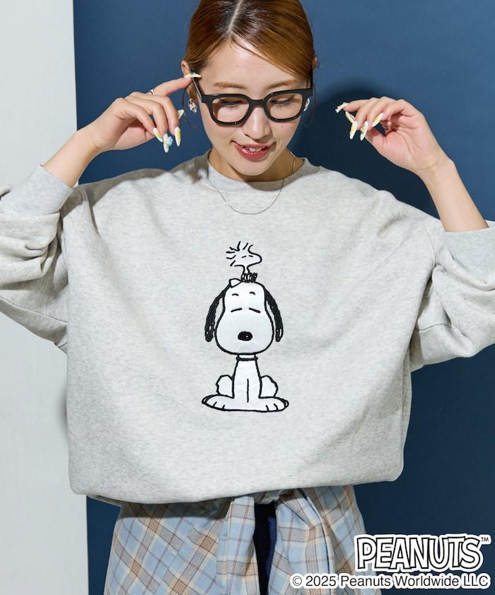 《史努比》緞面刺繡衛衣