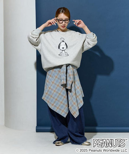 《史努比》緞面刺繡衛衣