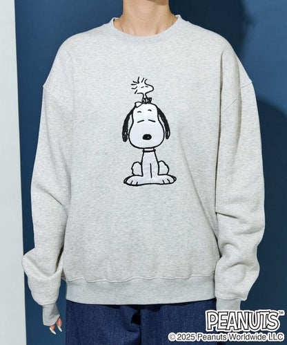 《史努比》緞面刺繡衛衣