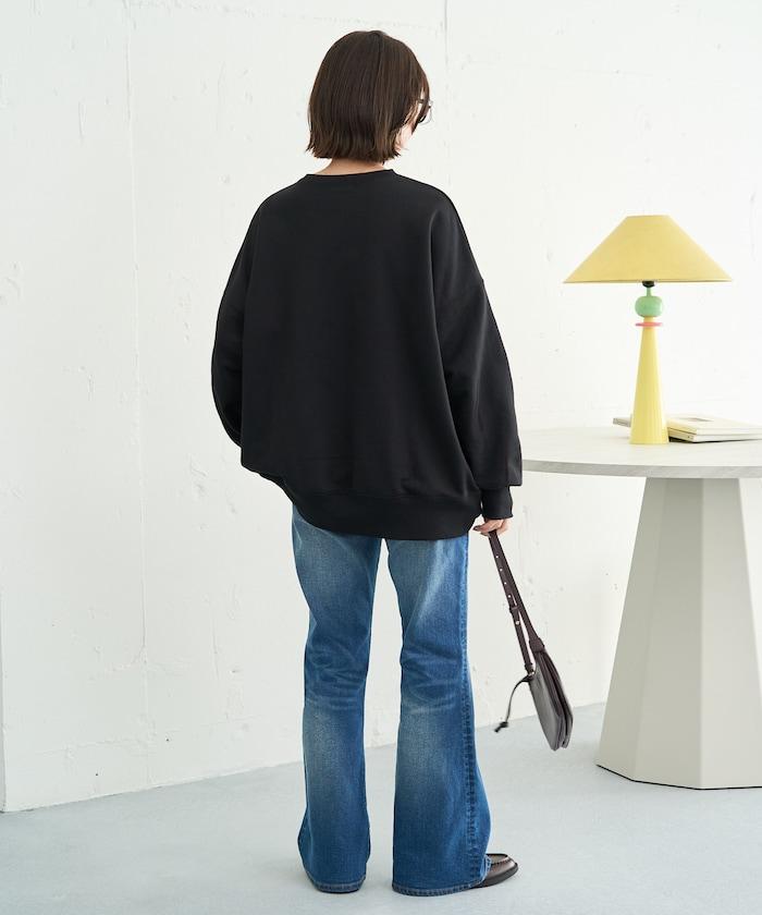 照片印花 × 縮絨刺繡 裡毛衛衣套頭衫