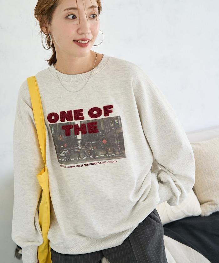 照片印花 × 縮絨刺繡 裡毛衛衣套頭衫