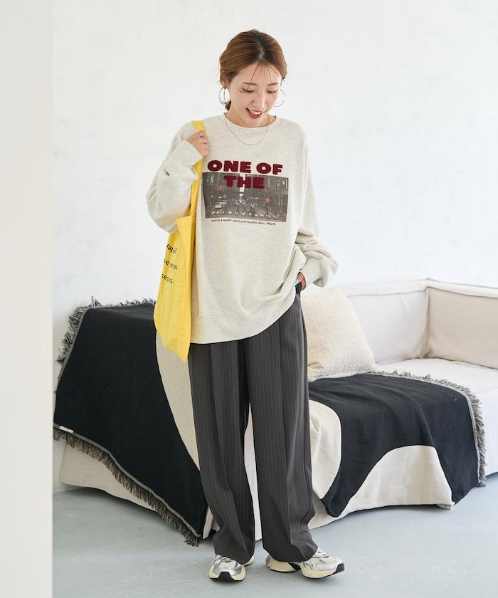 照片印花 × 縮絨刺繡 裡毛衛衣套頭衫