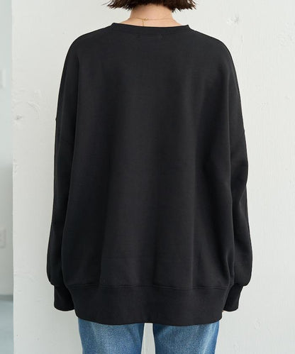 照片印花 × 縮絨刺繡 裡毛衛衣套頭衫