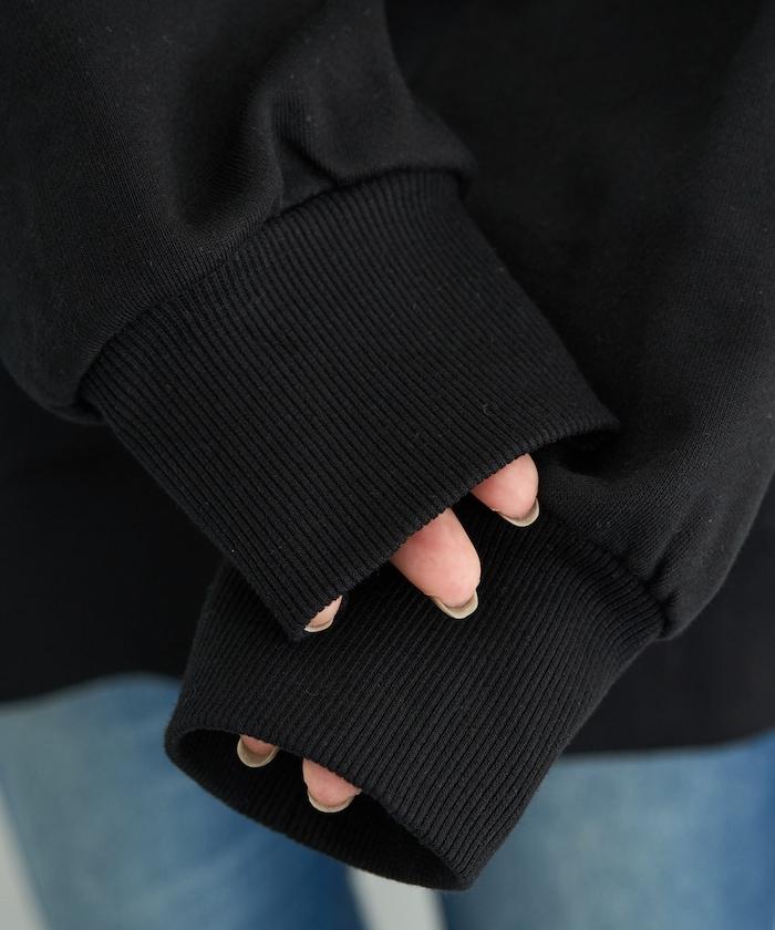 照片印花 × 縮絨刺繡 裡毛衛衣套頭衫