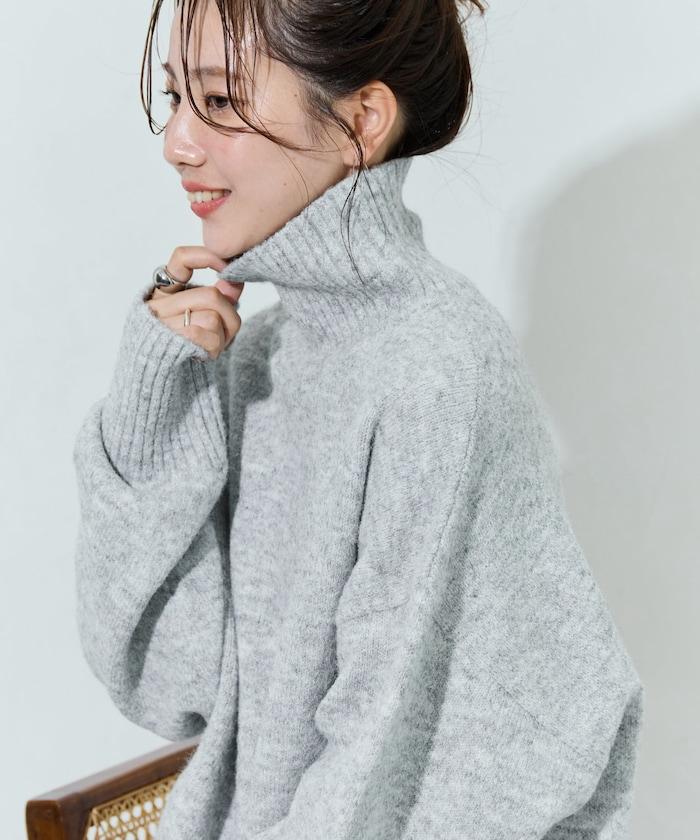 羅紋高領針織套頭衫