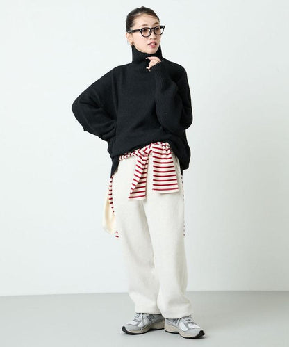 羅紋高領針織套頭衫