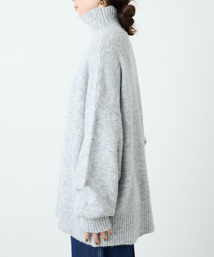 羅紋高領針織套頭衫