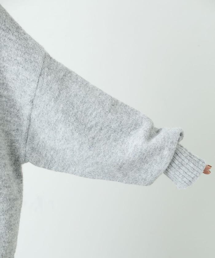 羅紋高領針織套頭衫