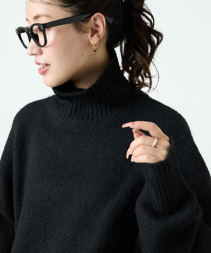 羅紋高領針織套頭衫