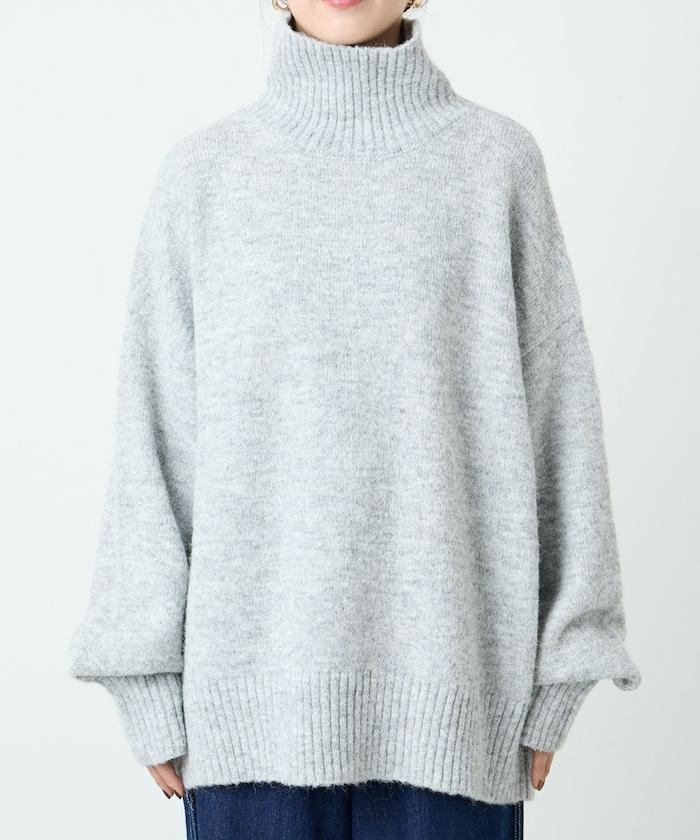 羅紋高領針織套頭衫