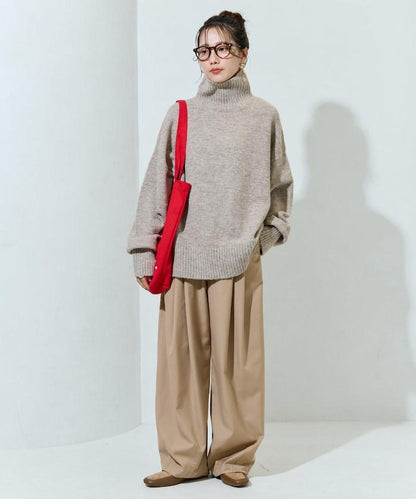 羅紋高領針織套頭衫