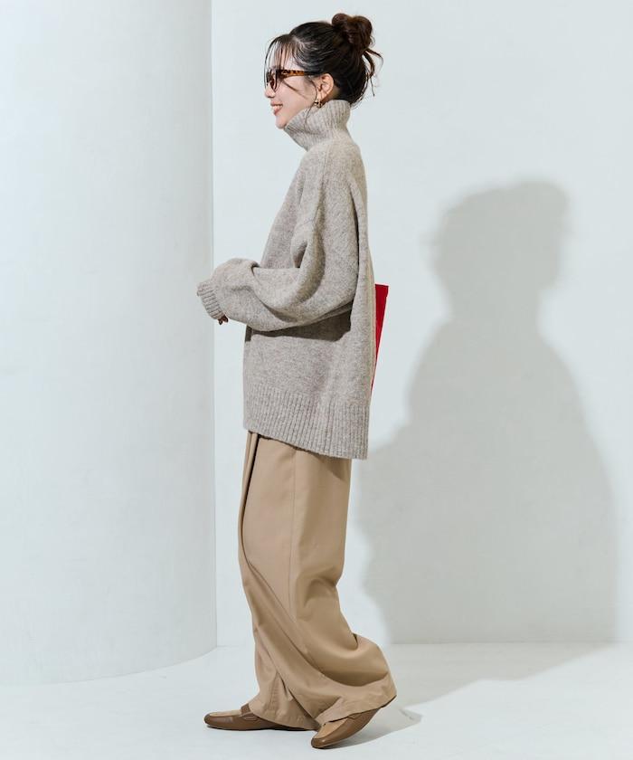 羅紋高領針織套頭衫