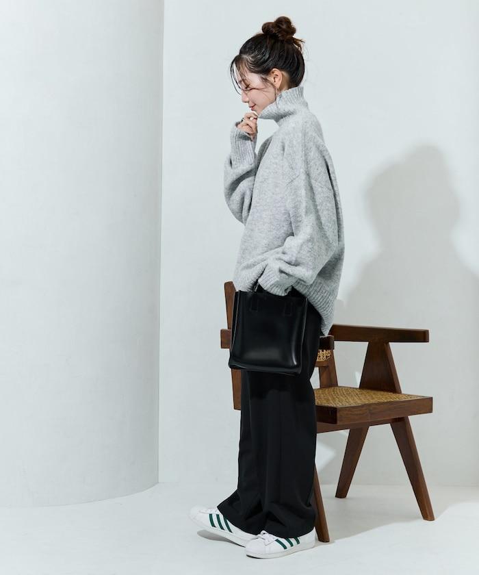 羅紋高領針織套頭衫