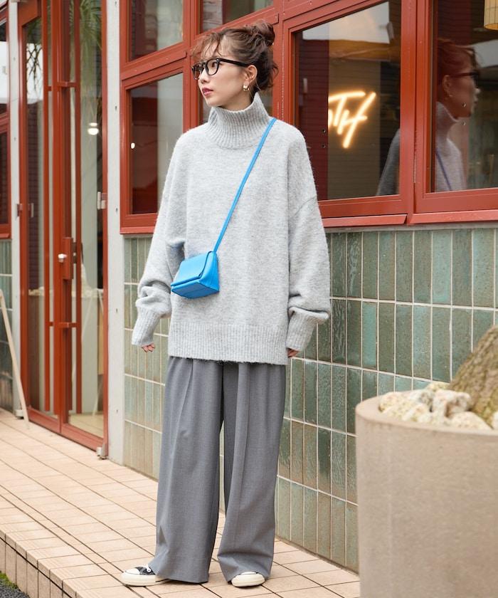 羅紋高領針織套頭衫