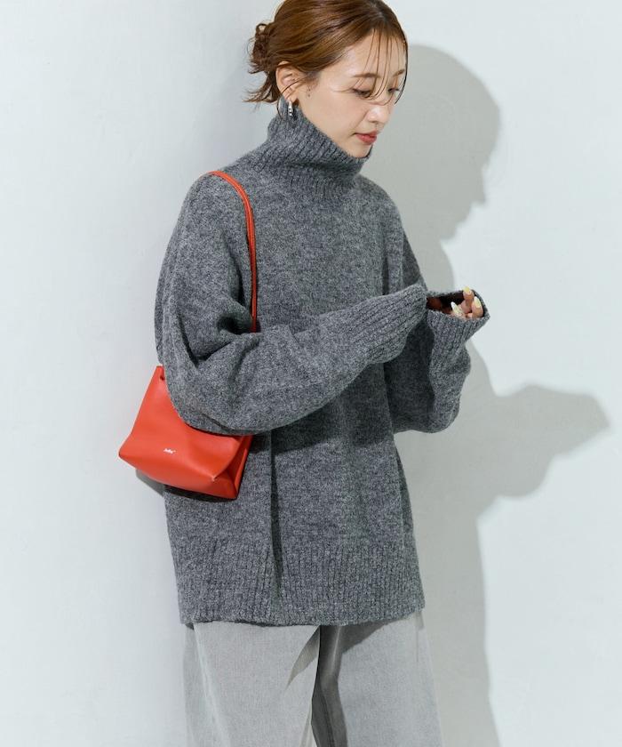 羅紋高領針織套頭衫