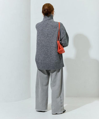 羅紋高領針織套頭衫