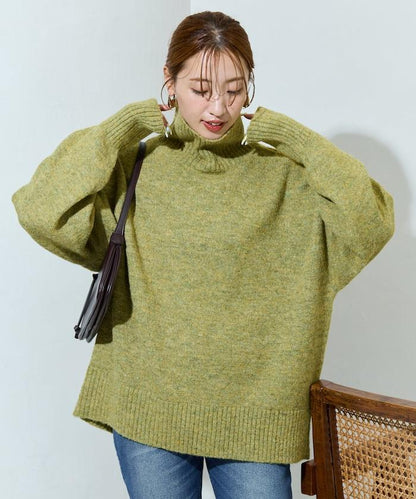 羅紋高領針織套頭衫