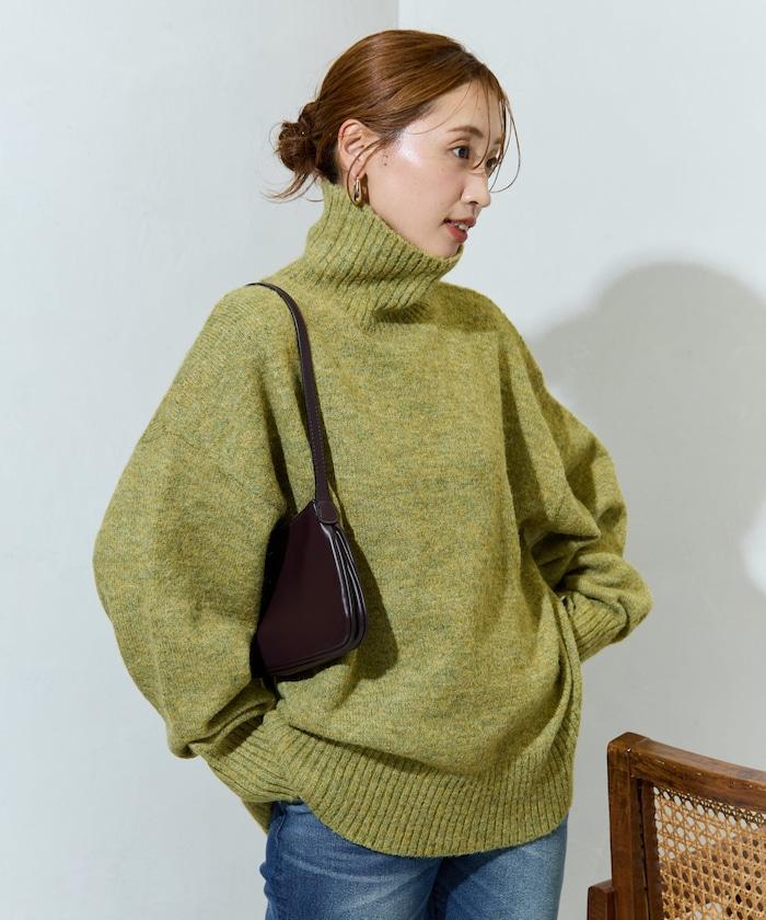 羅紋高領針織套頭衫