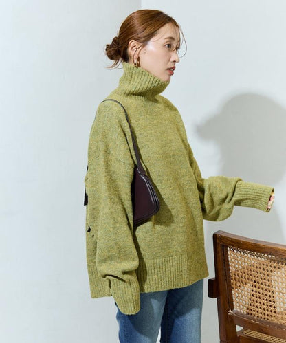 羅紋高領針織套頭衫