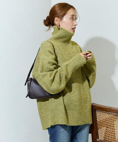 羅紋高領針織套頭衫