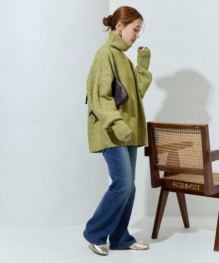 羅紋高領針織套頭衫