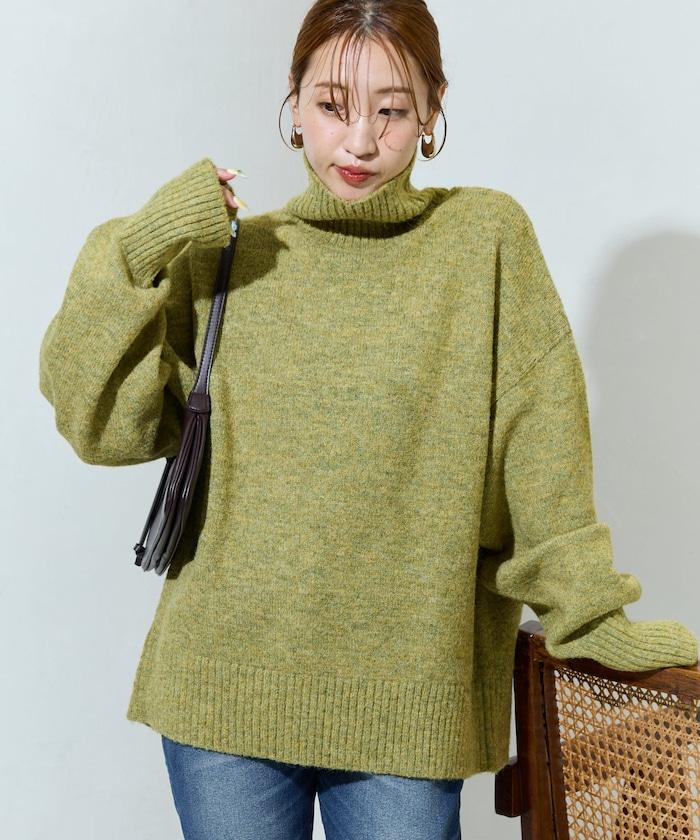 羅紋高領針織套頭衫