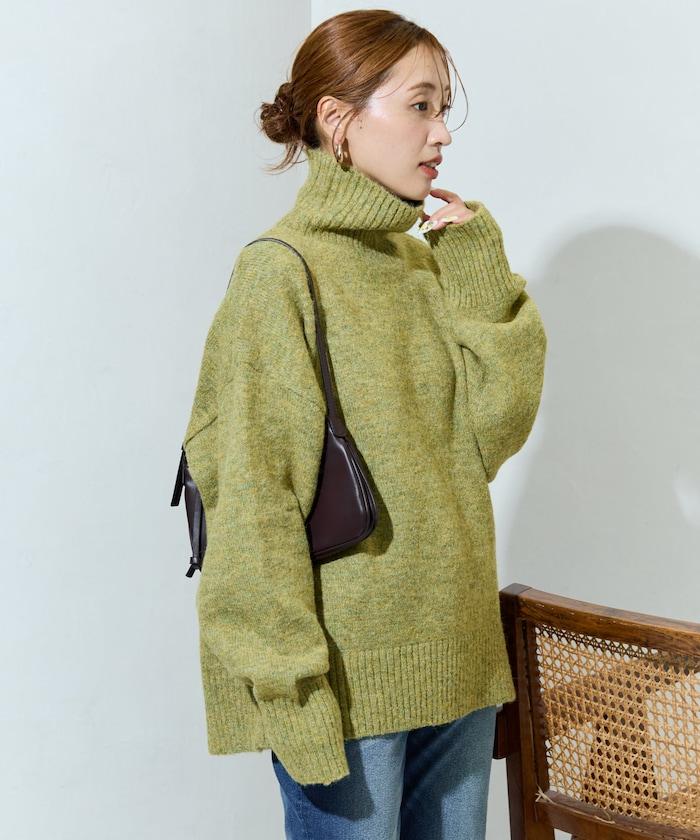 羅紋高領針織套頭衫